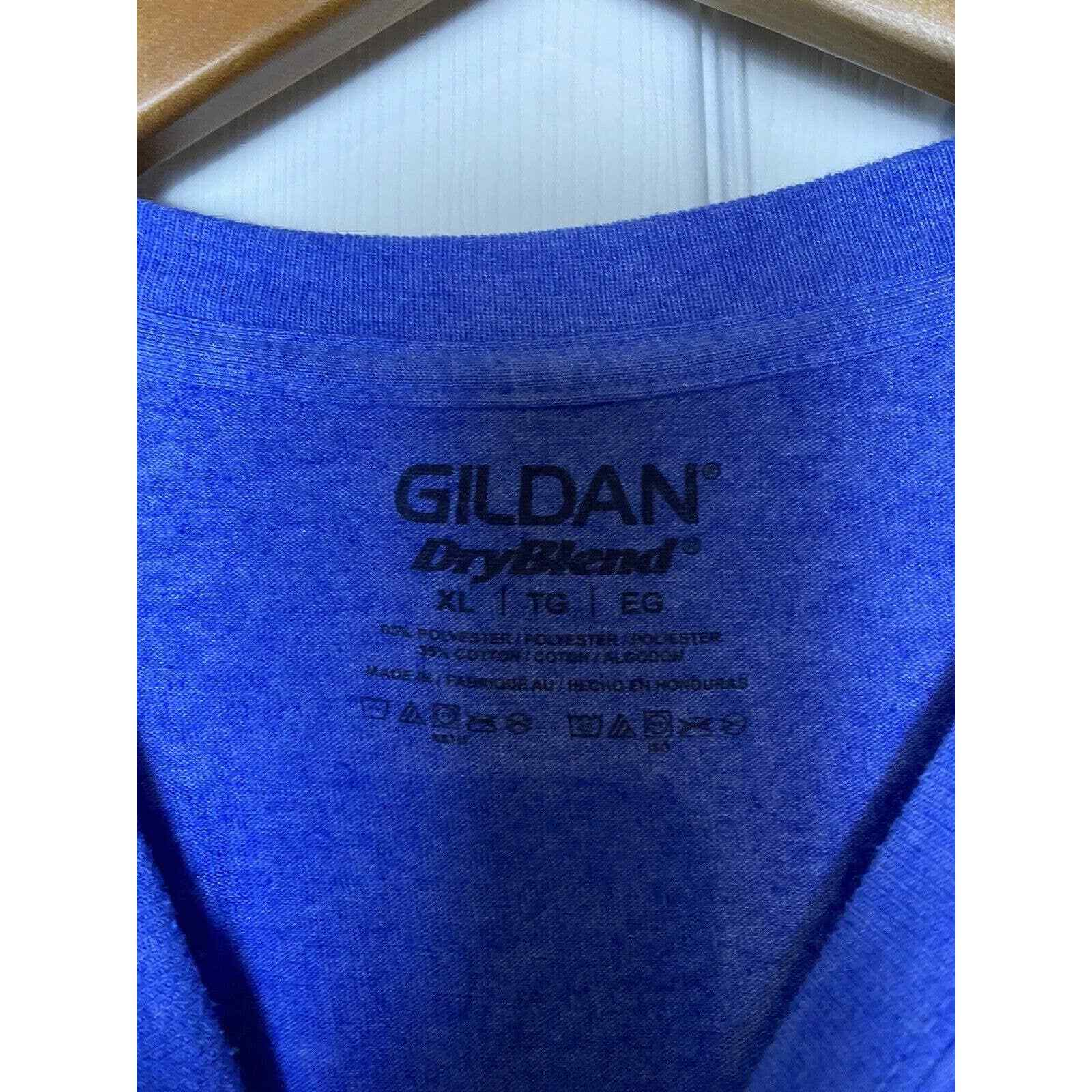 Gilden Dry blend American Flag America T Shirt Blue Size XL KO2 Baseball gallery
