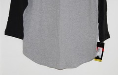 NWT Rawlings Men’s Black Defend the 9 Henley 3/4 Sleeve Baseball Shirt sz M