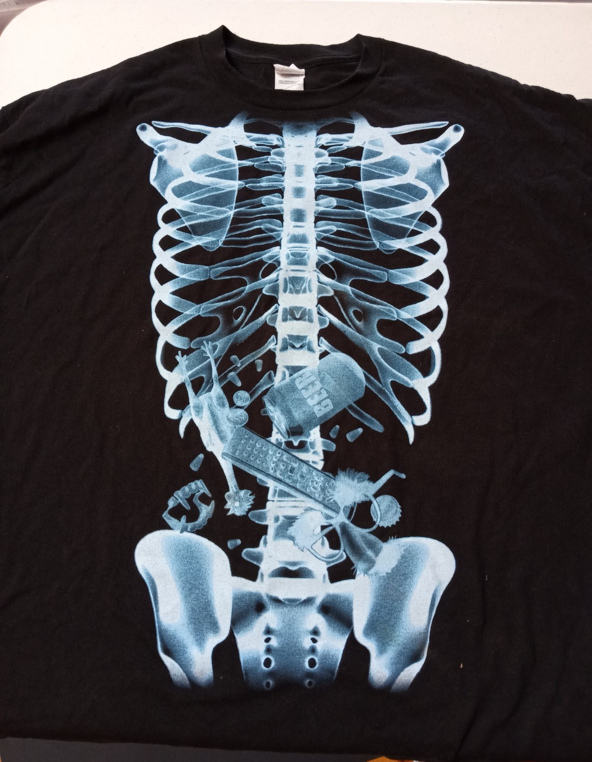 Delta Pro Weight X-RAY T-SHIRT Adult 2X, 100% Preshrunk Cotton, Black gallery