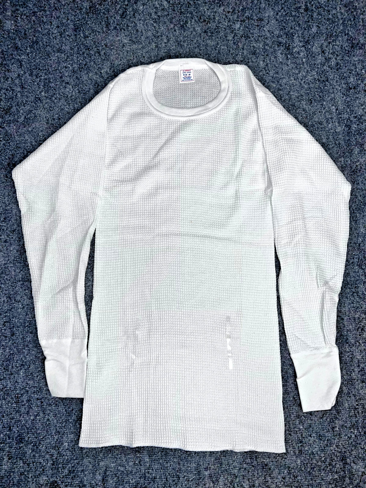 Vtg 90s JE Morgan Thermal Long John Men’s Medium Long Sleeve Top Waffle Knit USA