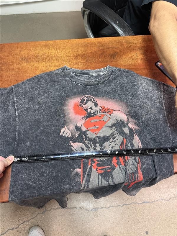 🔥 Superman DC Comics Acid Wash Graphic Tee L 2010s Streetwear Hero gallery