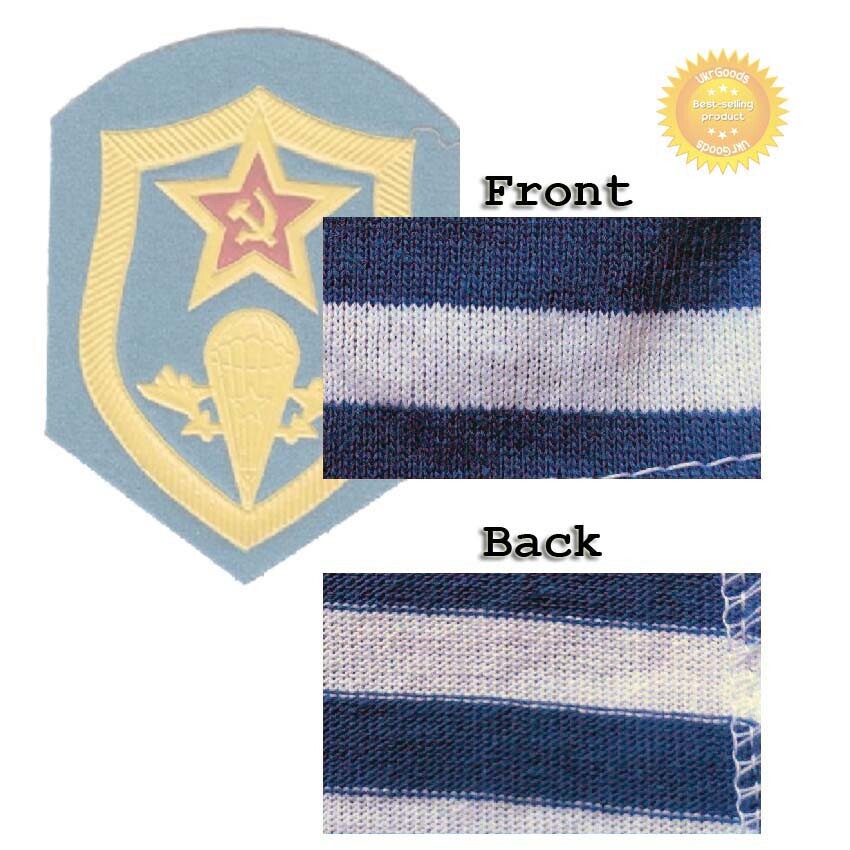 Dark Blue Sleeveless Navy Ukrainian Army USSR Telnyashka Military Striped Cotton gallery