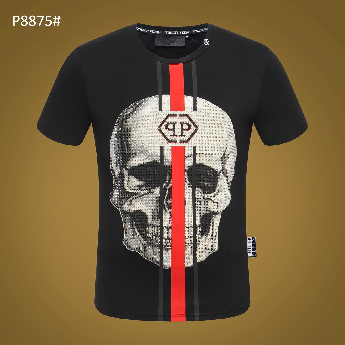 PHILIPP PLEIN TSHIRT PHILIP SKULL RHINESTONE SKULL T-SHIRT POLO SHIRT gallery