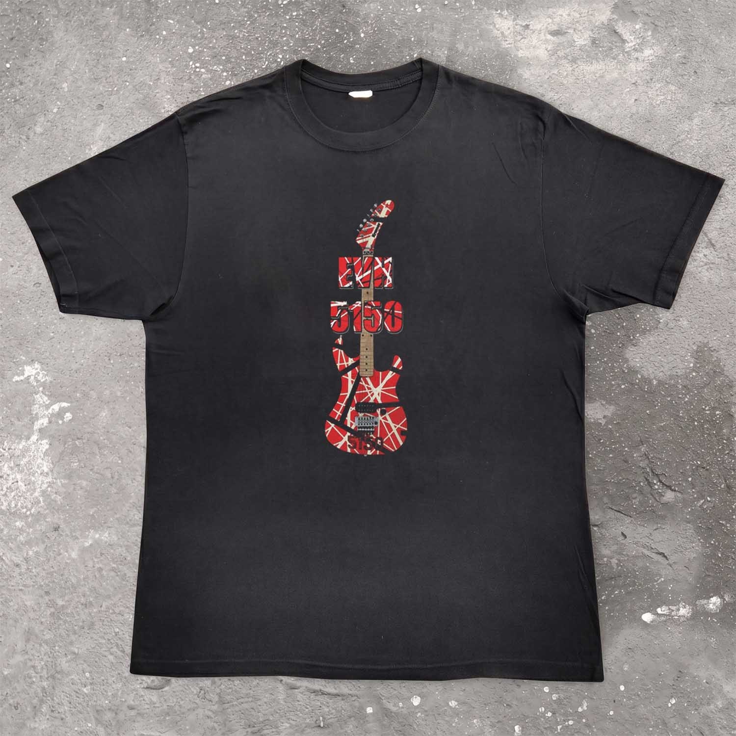 Eddie Van Halen 5150 Guitar Heavy Cotton Black Unisex T-shirt Size S-5XL gallery