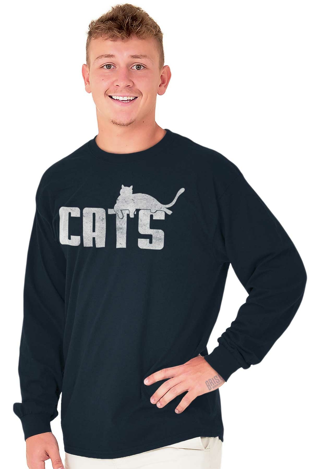 Cats Athletic Sports Classic Pet Owner Novelty Graphic Long Sleeve Tee gallery