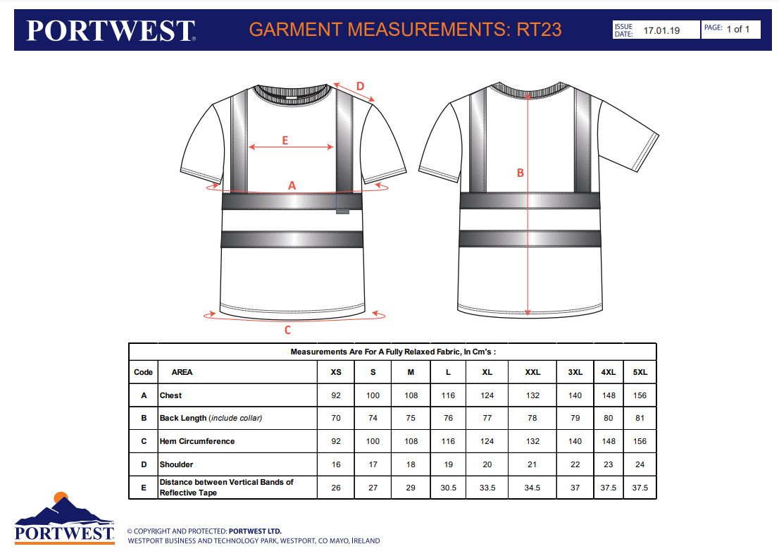 Portwest Hi Viz T-Shirt High Visibility Reflective Tape Security Safety Work Top gallery