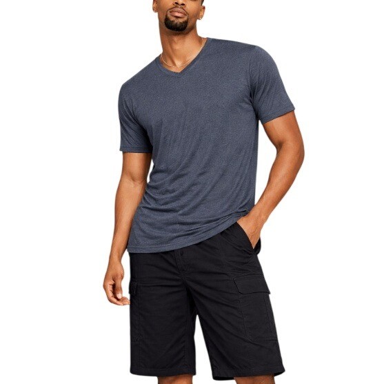 Unbound Merino Men’s Charcoal Gray V Neck Short Sleeve T-Shirt Size L