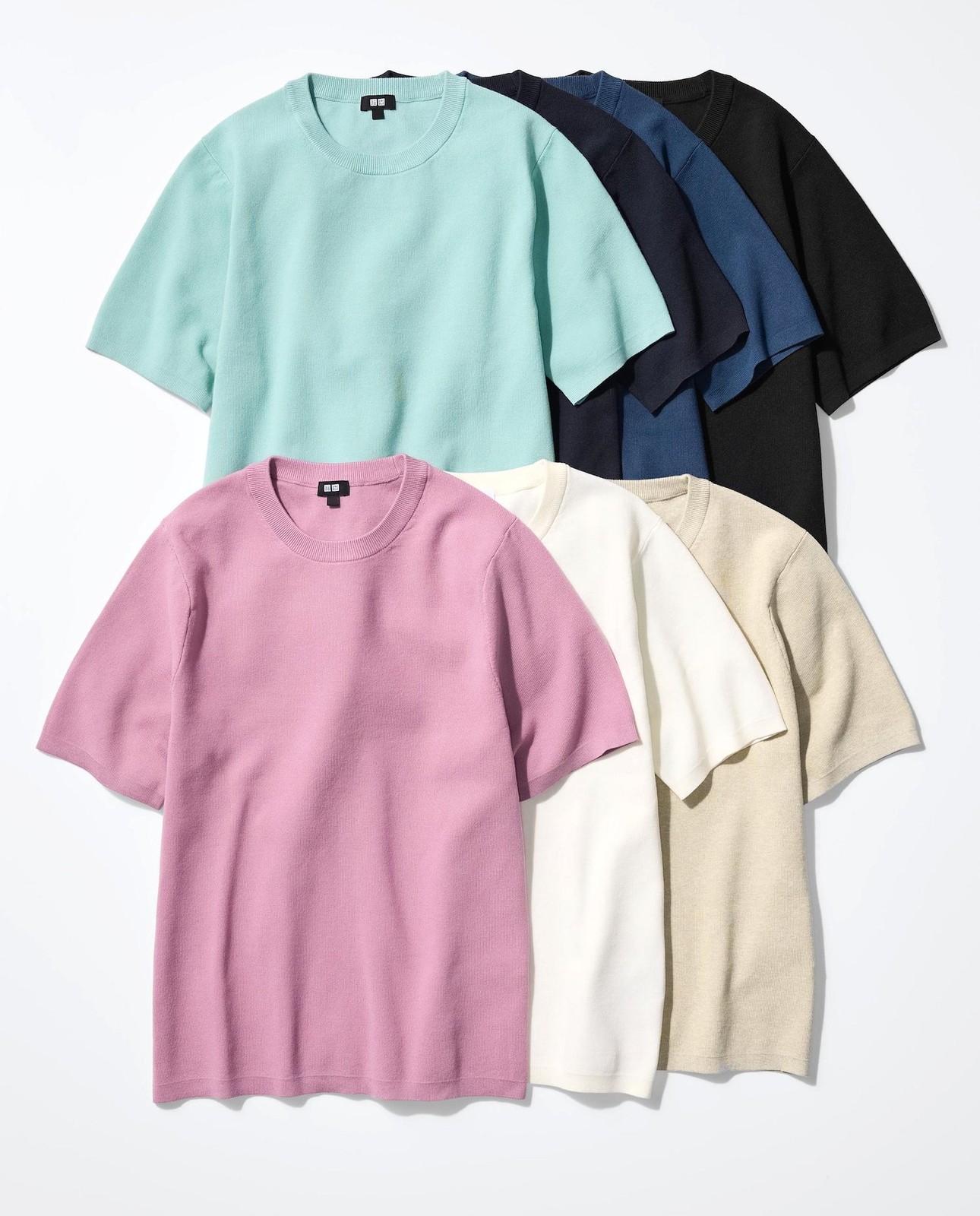 UNIQLO Washable Milano Ribbed Knitted T-Shirt Japan NEW gallery