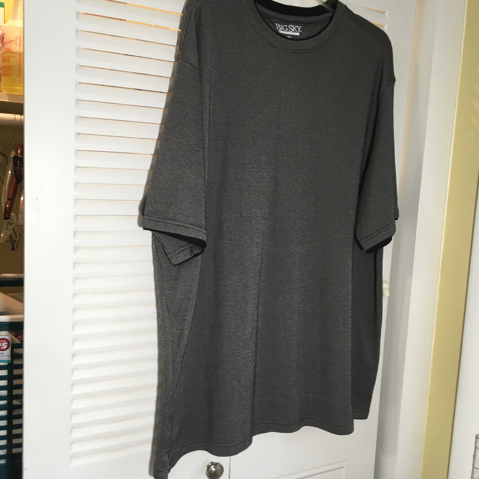 Sz 2xl Big Sky Outfitters shirt pull over gray tweed look poly cotton blend gallery