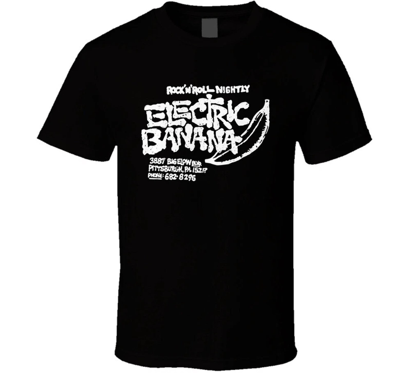 Electric Banana Pittsburgh Graphic Tee Mens Vintage Cotton Cool Gift