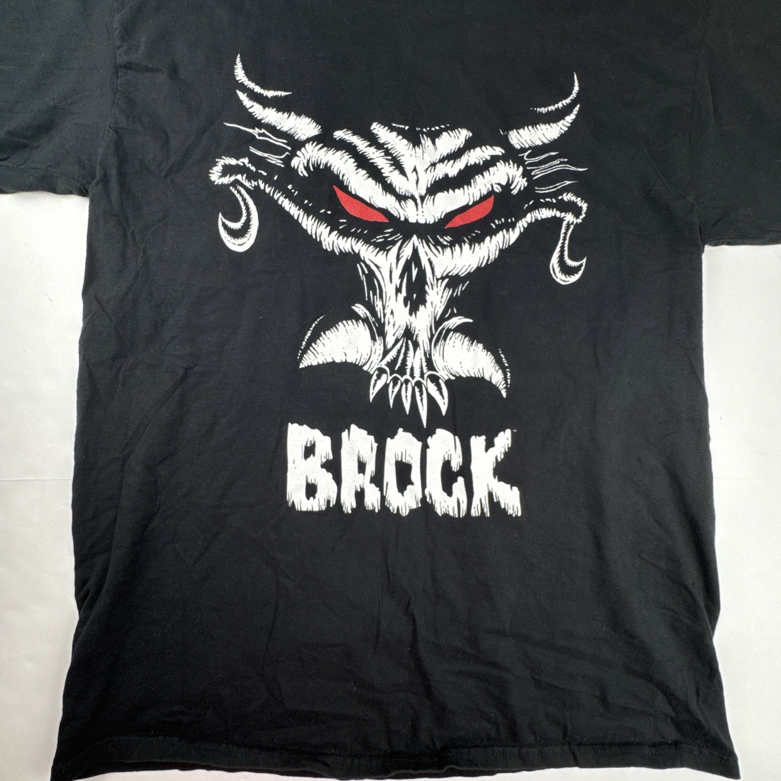 WWE Mens Brock Lesnar T-Shirt Large Black Cotton Wrestling Next Big Thing Skull gallery