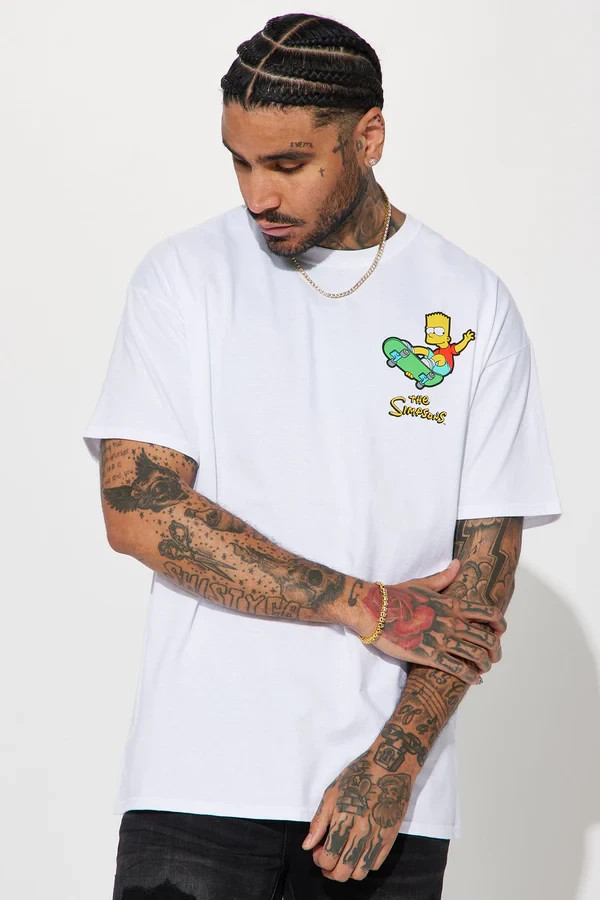 The Simpsons Mens Bart Simpson & Krusty The Clown Icons White Shirt NWT S-3XL gallery