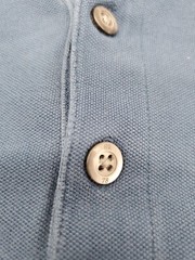 Banana Republic medium Blue Fitted Pique Polo Logo Men shirt..#42841