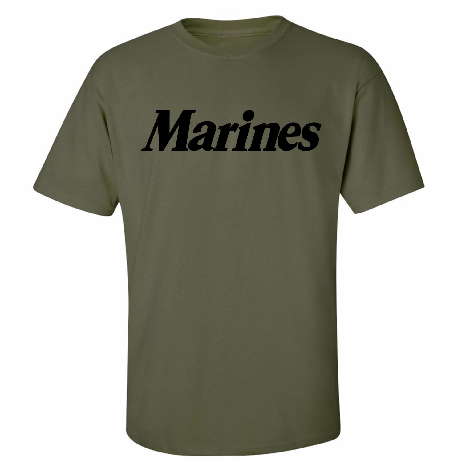 US Marines Short Sleeve T-Shirt in Military Green - Adult Small to 5X gallery