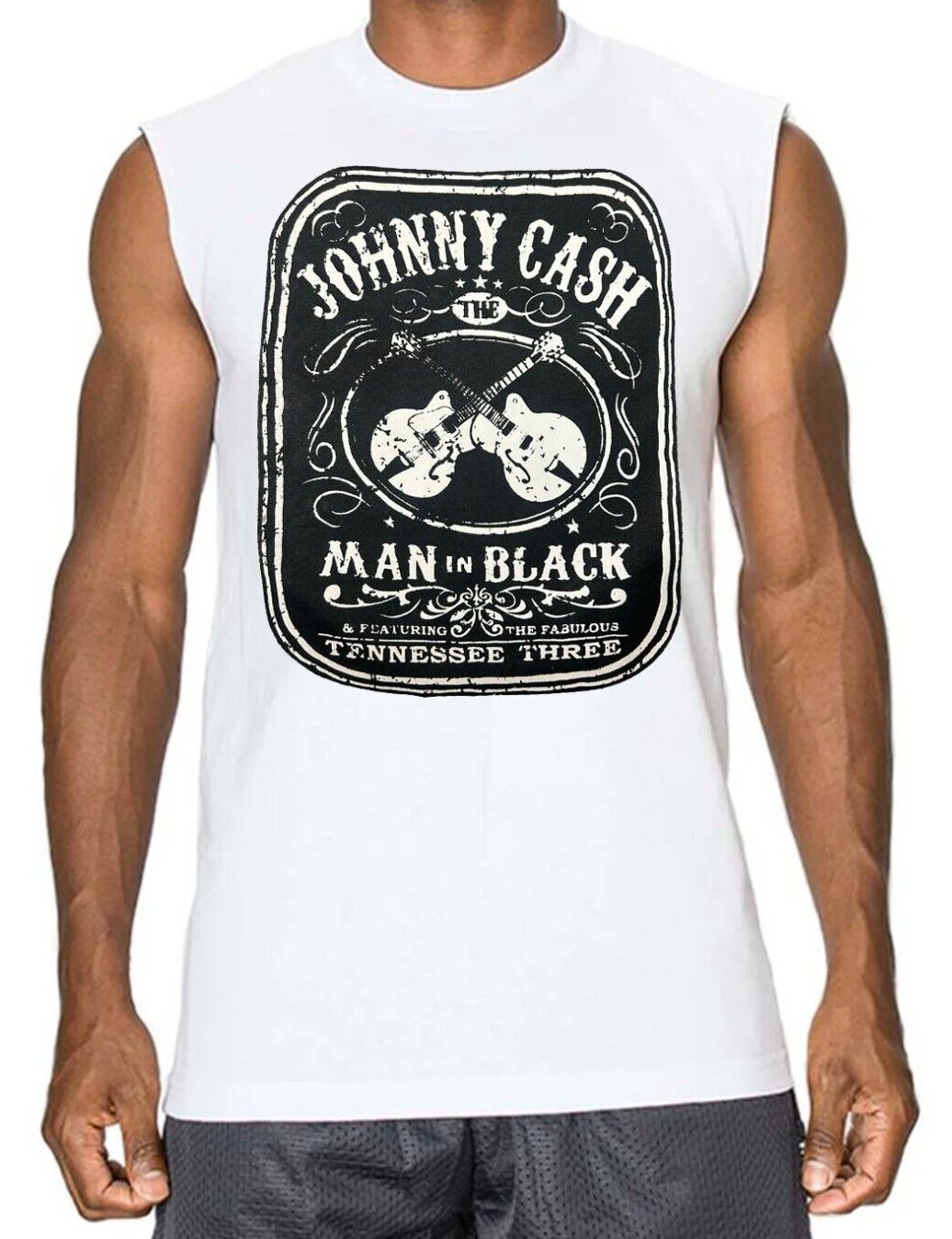 JOHNNY CASH ROCK Band Black Muscle Shirt gallery