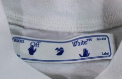 Off-White Men’s Ghost Print Short Sleeve Crewneck T-Shirt BE5 White Size 2XS