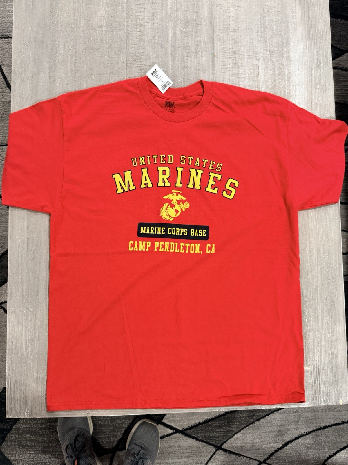 UNITED STATES MARINE CORPS “USMC BASE CAMP PENDLETON, CA”- Red T-Shirt - Sz XL gallery