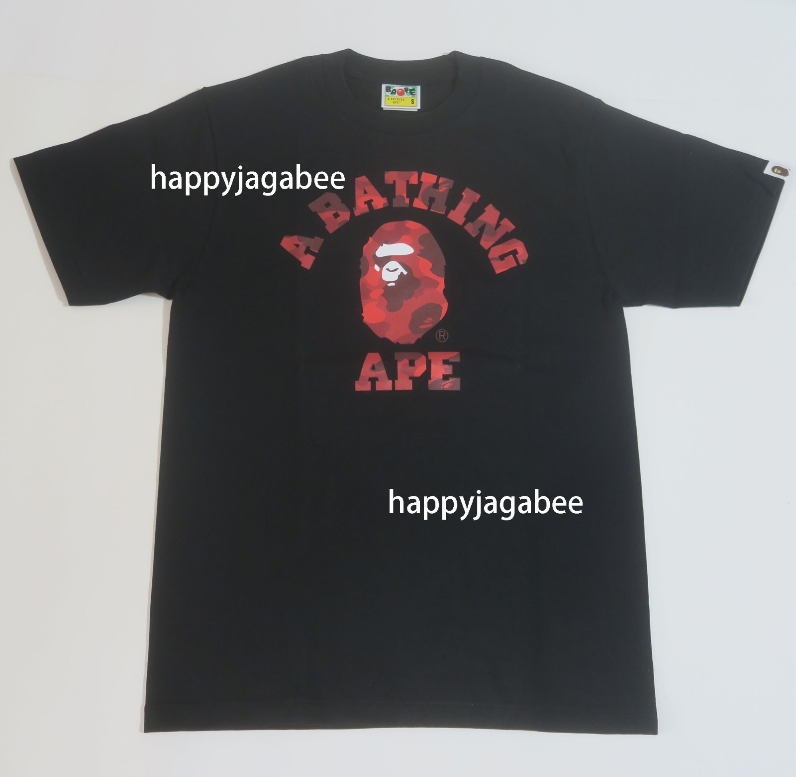 A BATHNIG APE Men's COLOR CAMO COLLEGE TEE 1L80110016 gallery