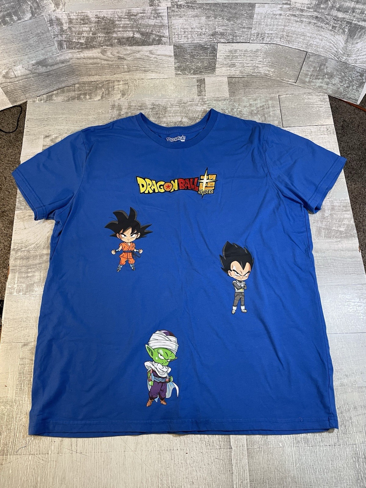 Dragon Ball Super Goku Chibi Mens 2XL XXL Blue T-Shirt Embroidered Logo gallery