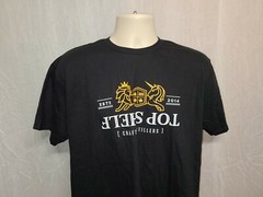 2014 Top Shelf Craft Distillers Bottoms Up Perth Ontario Adult Black XL TShirt