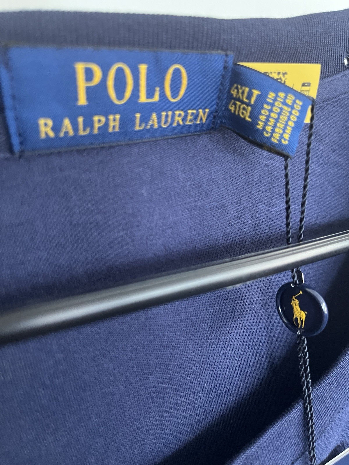 Polo Ralph Lauren Blue Soft Touch Cotton T-shirt 4XLT Mlt Color Pony Lounge Prep gallery