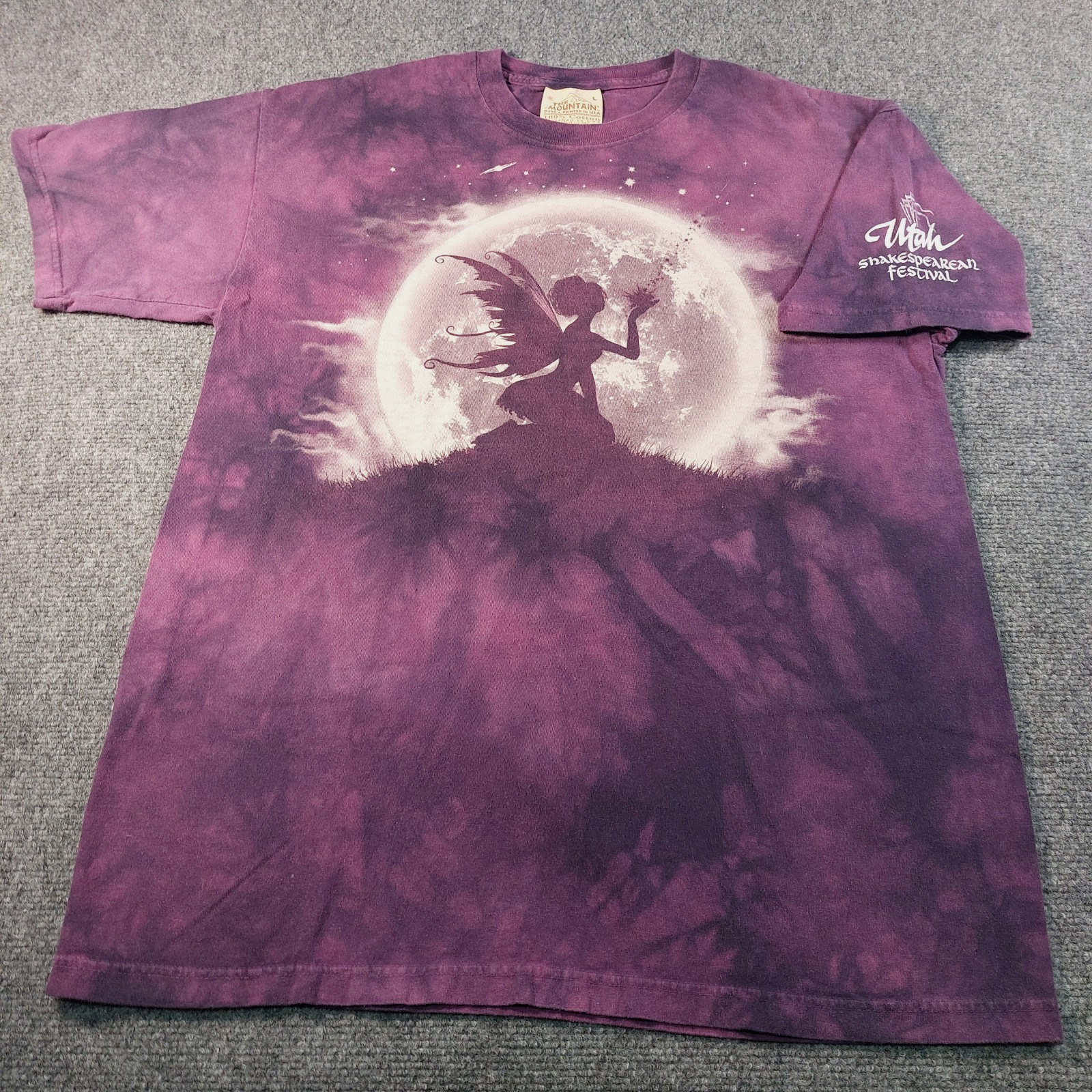 The Mountain Fairy Moon Shirt Mens Fits M Tie Dye RARE Utah Shakespeare Festival gallery