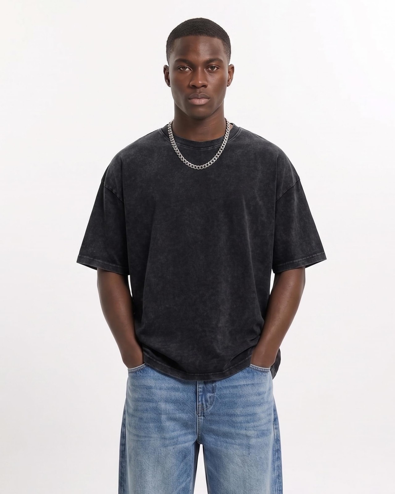Oversized Tshirts for Men Short Sleeve Vintage Washed Basic Loose Tees 2026 gallery