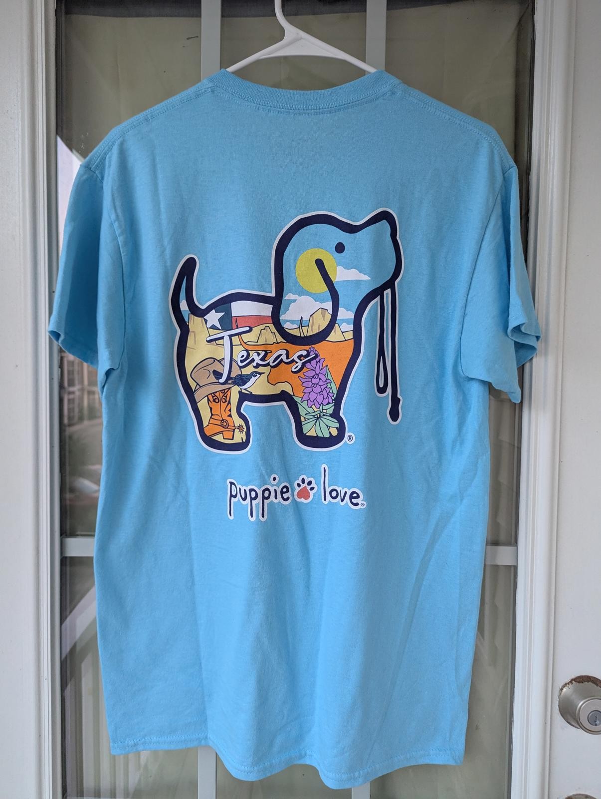 Puppie Love Rescue Texas simply style Graphic T-Shirt Medium southern puppy dog gallery