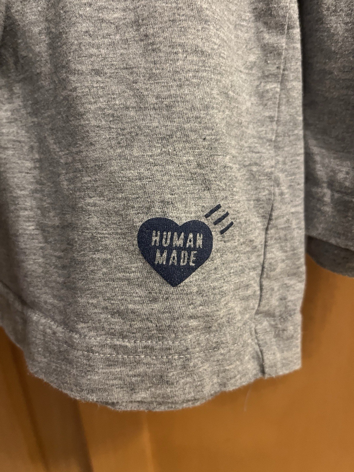 HUMAN MADE Plain Gray Shirts - THREE Size (M) Medium T-shirts - NIGO Streetwear gallery