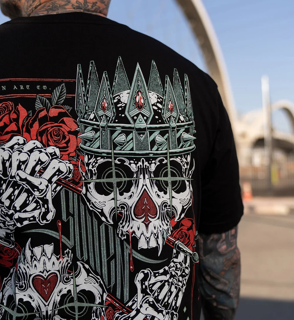 Sullen Art Collective True Artist Pin Up Tattoo Mens Premium Tee SPADES & HEARTS gallery