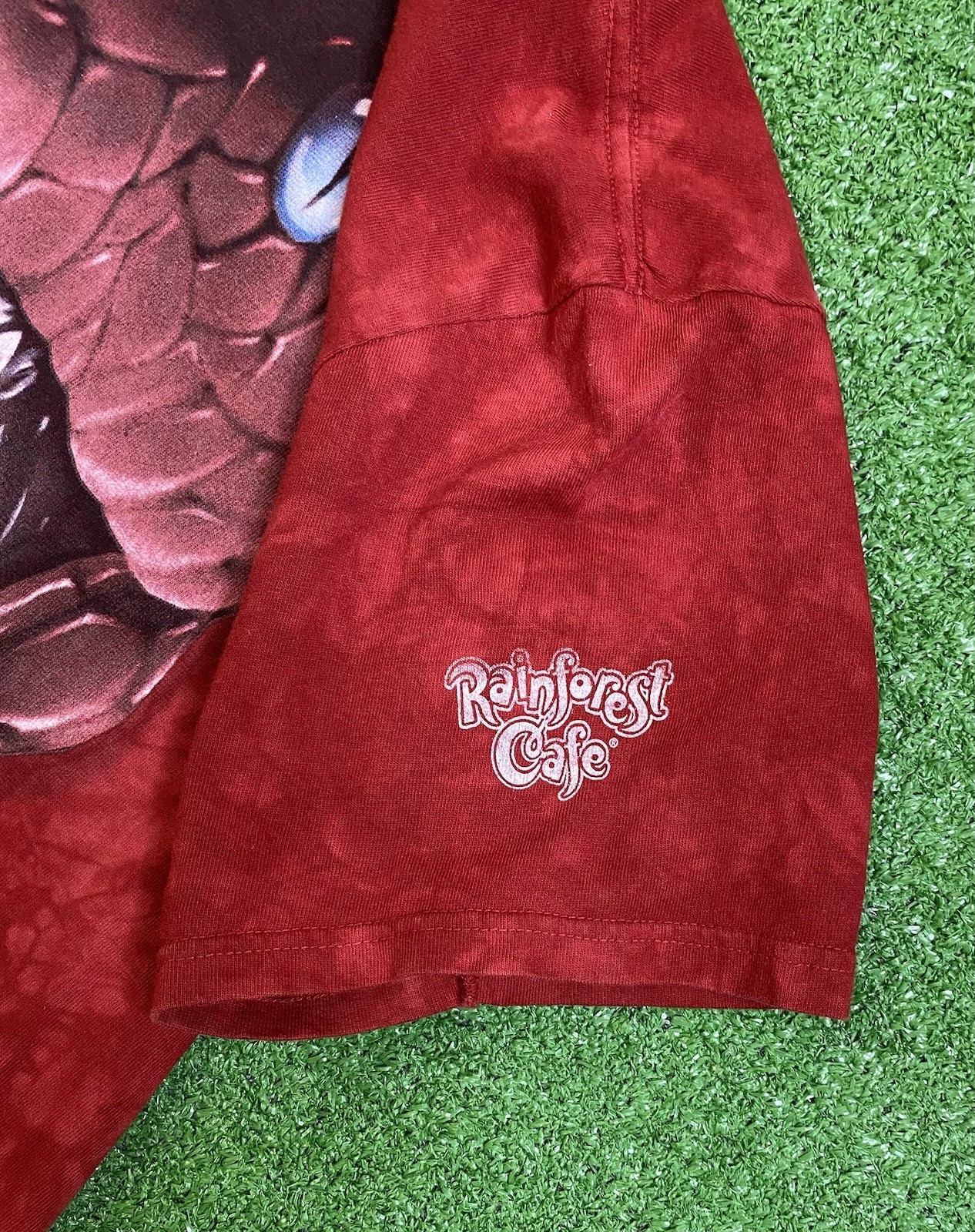 Vintage Rainforest Cafe Red Mamba Tie Dye T Shirt Mens Large The Mountain 2013 gallery
