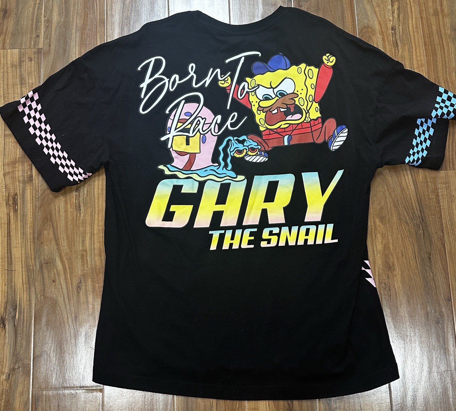 Sponge Bob Square Pants Gary the Snail Shirt Championship Racing 2-sided XLARGE gallery