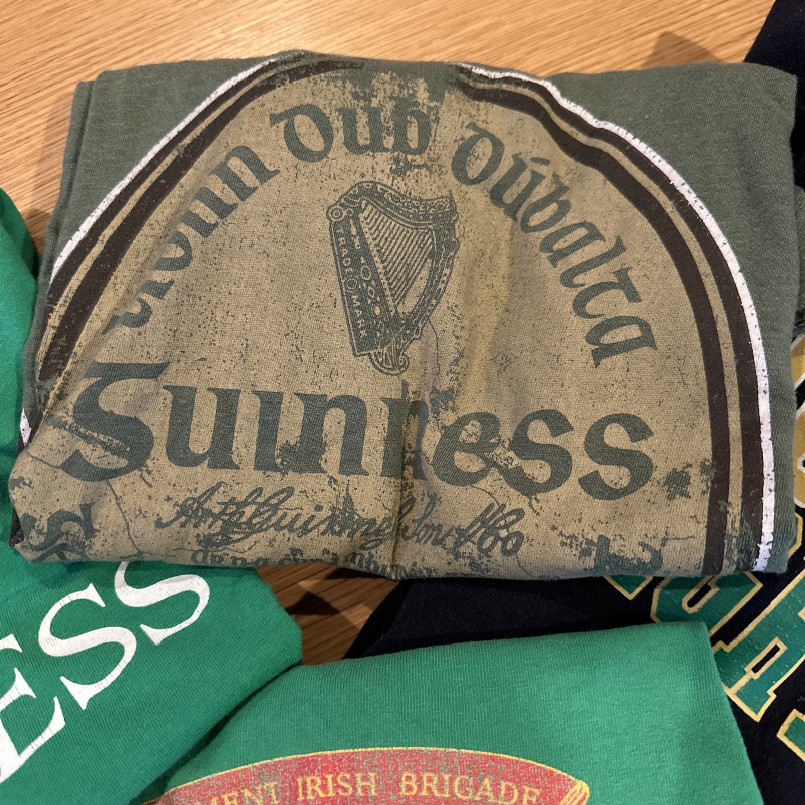 Lot of Men’s IRELAND Irish Note Dame St. Patty themed t-shirts, Hoodie Size L/XL gallery