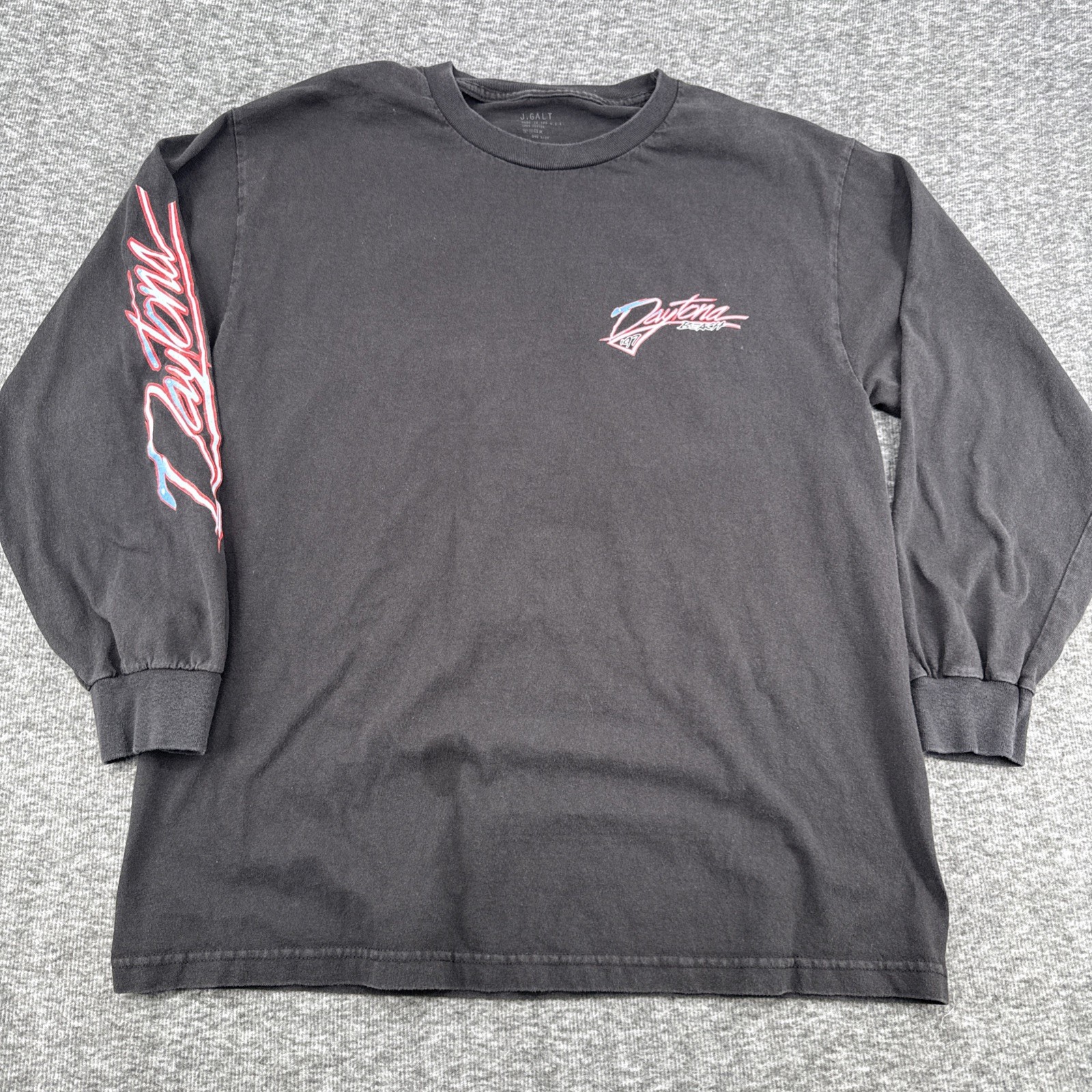 1997 JOHN GALT DAYTONA BEACH 97 MOTOR CYCLE WEEK LONG SLEEVE MEN SIZE L (21×29)