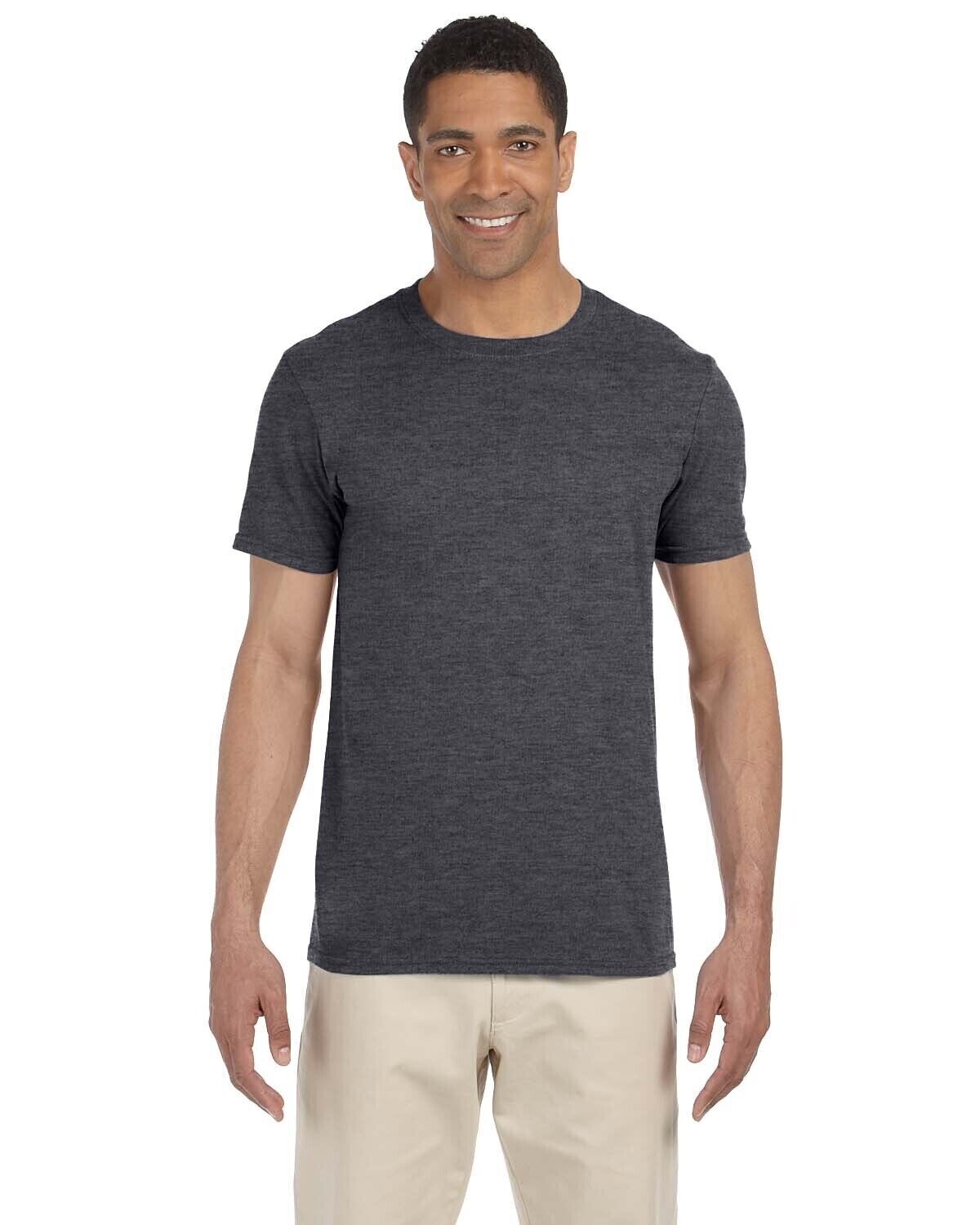 Gildan G640 Adult Softstyle T-Shirt Ringspun Cotton Crew Neck Plain T-Shirt