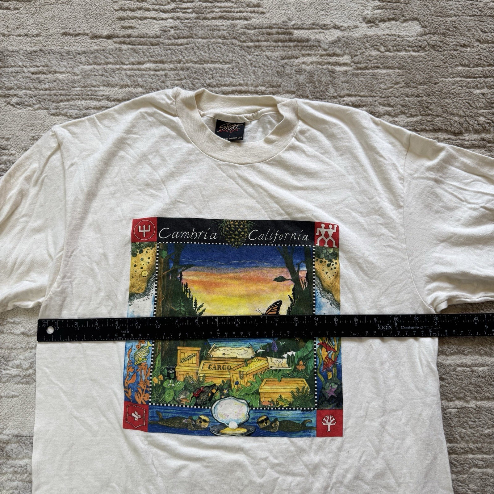 Vintage Cambria California Nature Novelty LS Tee Men’s Large USA Butterfly Cargo gallery