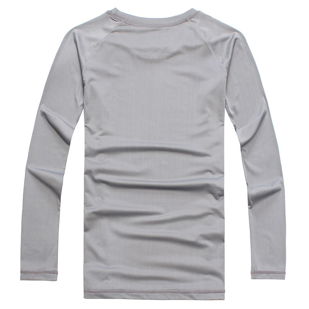 Undershirts Long Sleeve O-neck Underwear Workout Quick Dry Windproof Shirts Tops gallery