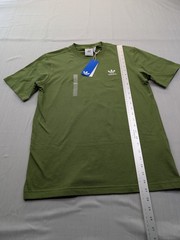 New Men’s Adidas Trefoil Essentials Tee Shirt Size Small Mens Tech Olive TShirt