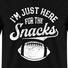 Just Here For The Snacks | Funny Football Game Day Men’s T-Shirt