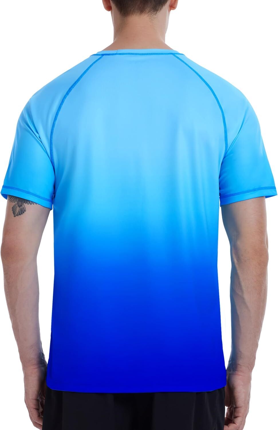 Men's Quick Dry Swim Shirt UPF50+ Rash Guard Short Sleeve Surf Beach Fishing Tee gallery