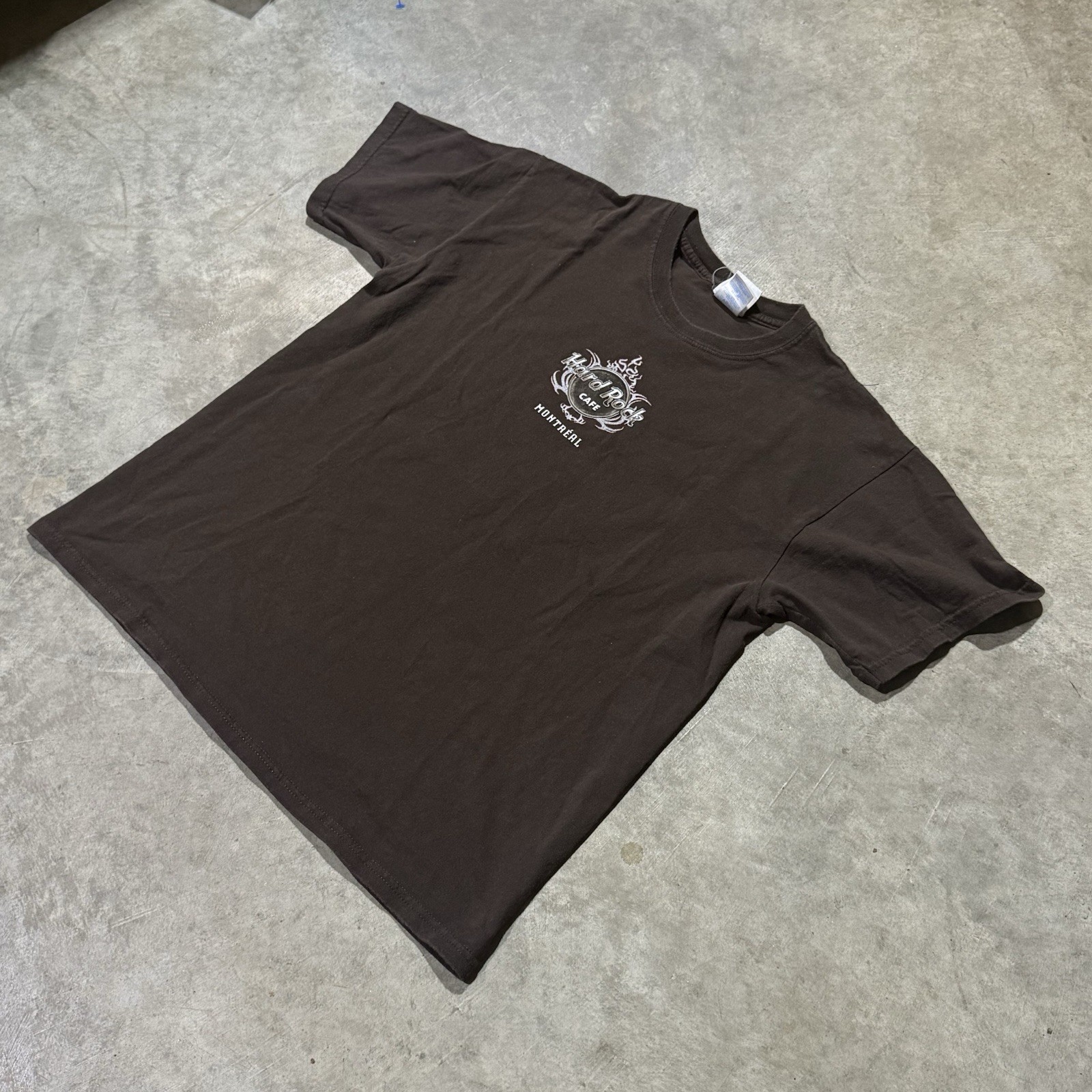 Hard Rock Y2k Surf Skate Vintage Dragon and Tiger T-Shirt Brown Size L 2000s emo gallery