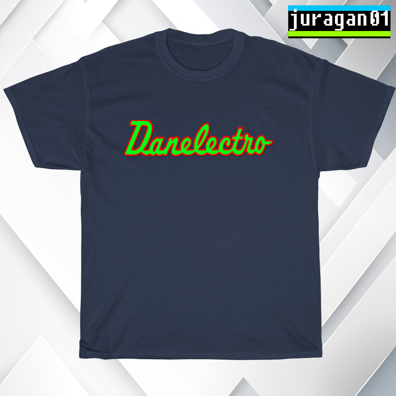 New Danelectro Guitars Logo Black/Navy/Sport Grey/White Men's T-Shirt S-5XL gallery