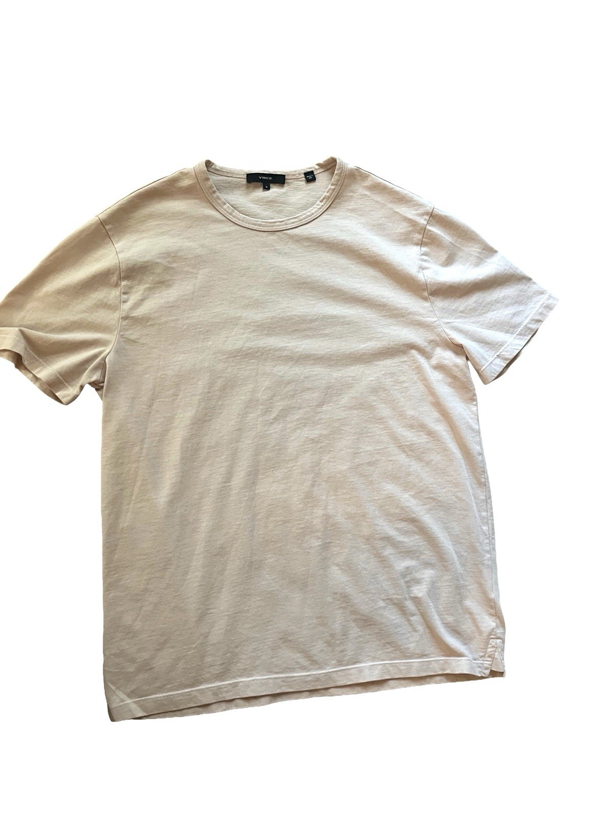 Vince Men’s Cotton T-Shirt Medium Warm Nude Made in USA gallery