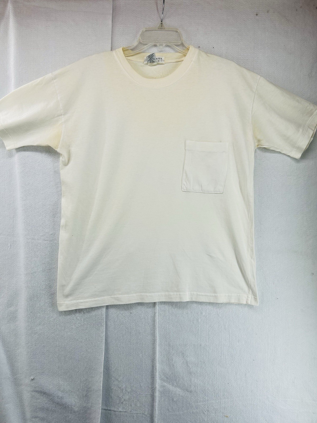 Express Tricot Womans White Shirt w/Pocket Size S/1 Made in USA