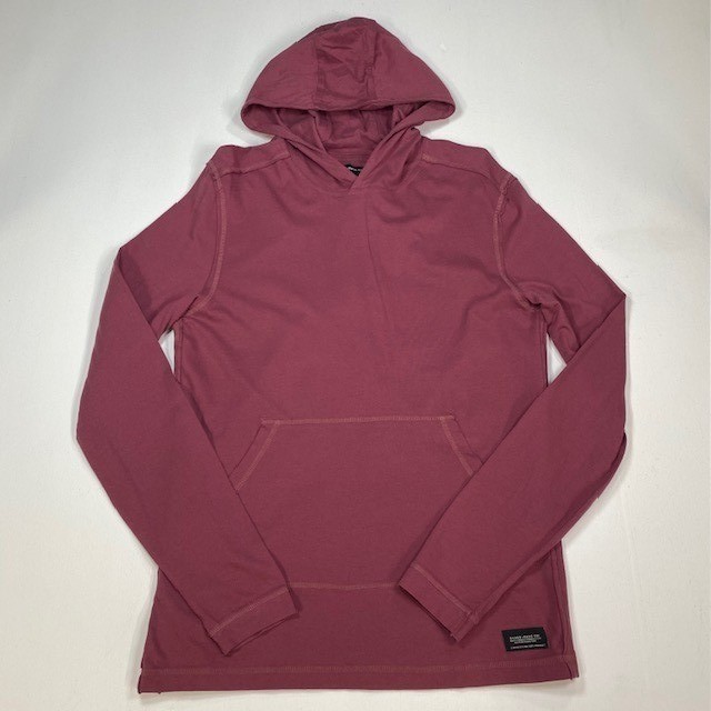 Silver Jeans Co Mens Burgundy Cotton Long Sleeve Hooded T-Shirt SMF21 5838 M NEW gallery