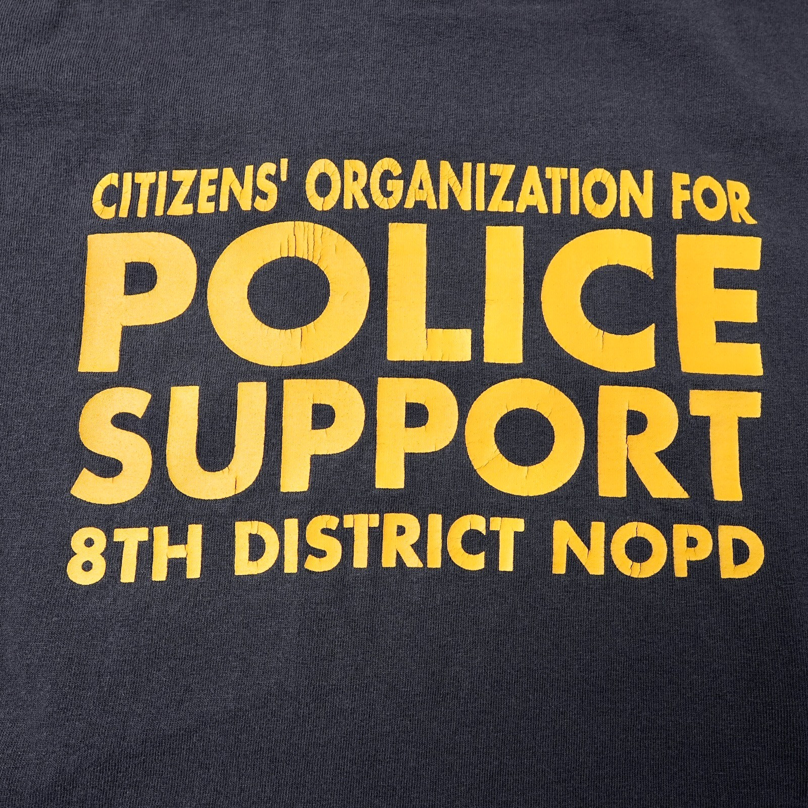 New Orleans COPS 8th District NOPD Police Support T-Shirt Mens Large Black Y2K gallery