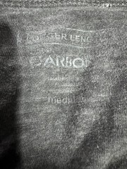 Carbon Tshirt Distressed Gray Longer Length Chest Pocket Men’s Medium