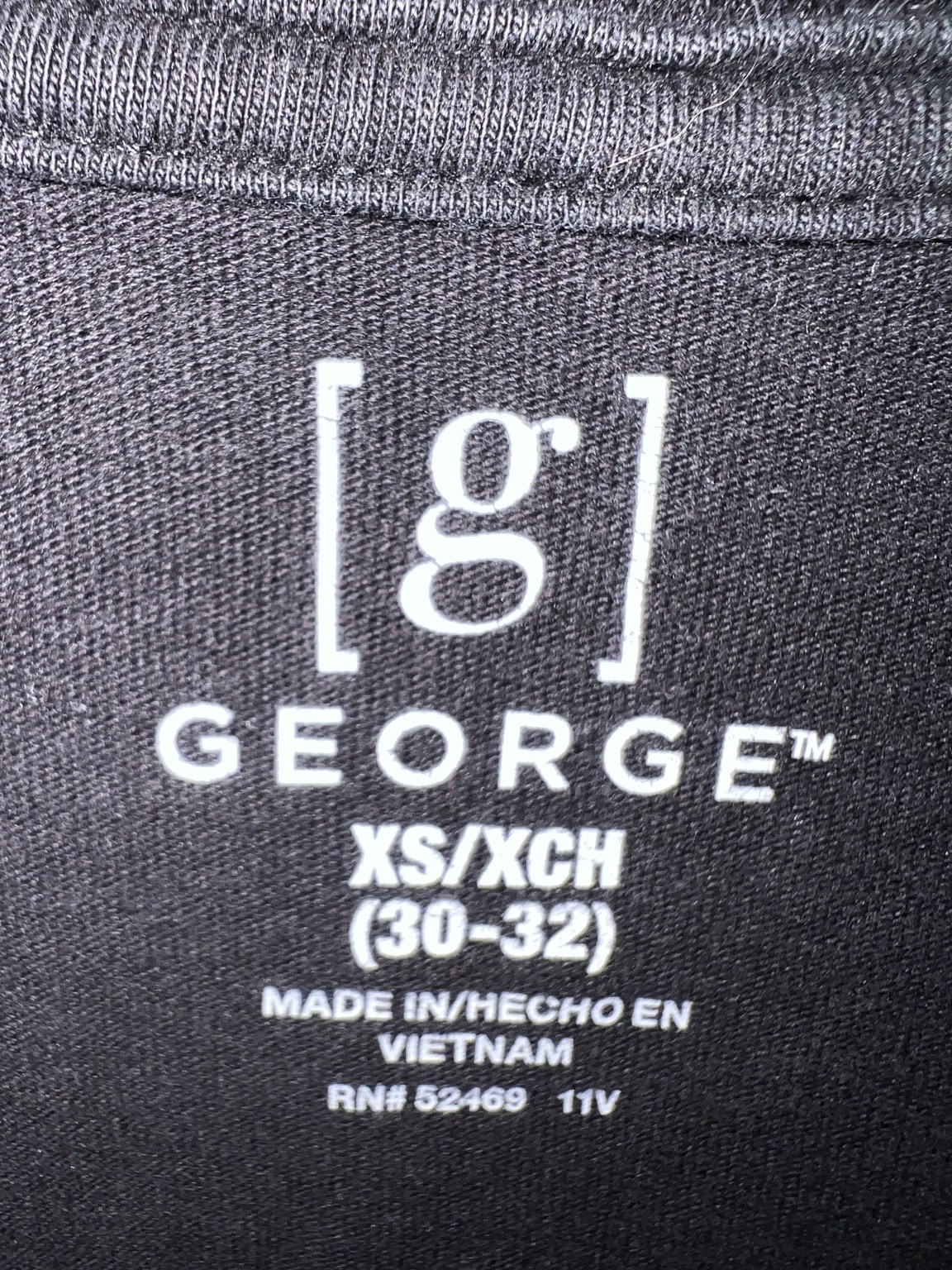 🍀 FLAW See Pics George Men's Black XS (30-32) Long Sleeve Crew Neck T-Shirt! gallery