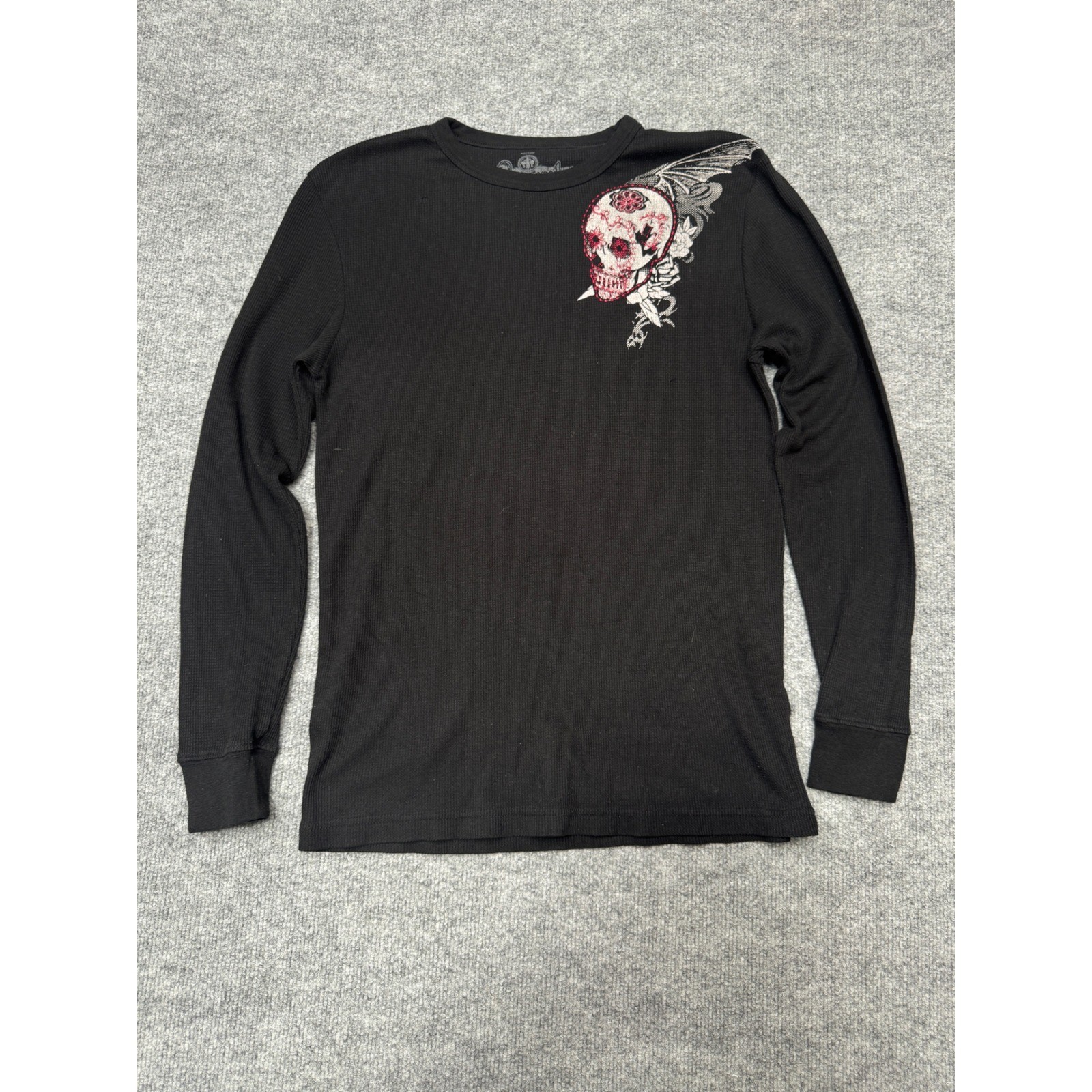 Armored Saint Skull Graphic Thermal Shirt XL Black Waffle Long Sleeve gallery