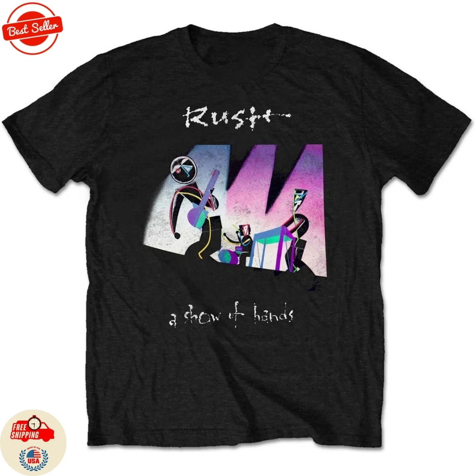 rEpRiNt Rush Band Show Of Hands T-Shirt S – 4XL